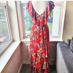 WAYF Chelsea Ruffle Tiered Dress | M